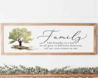Family Like Branches on a Tree Sign | Family Tree Gift