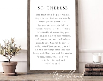 St. Therese of Lisieux Quote Framed Sign