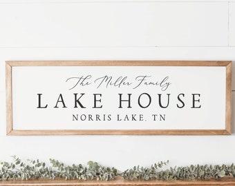 Personalized Lake House Sign | Custom Lake House Decor