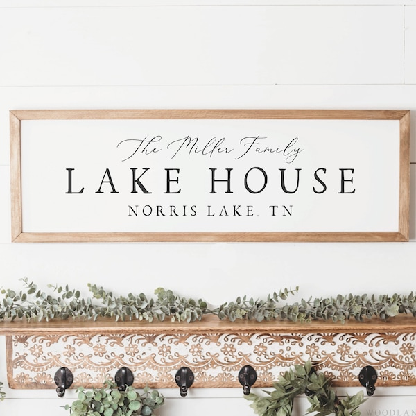 Personalized Lake House Sign | Custom Lake House Decor