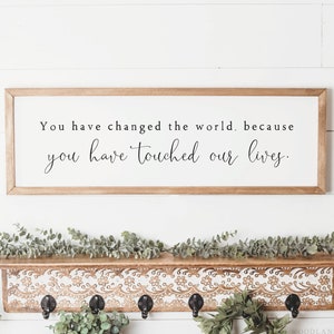 You Have Changed the World Sign