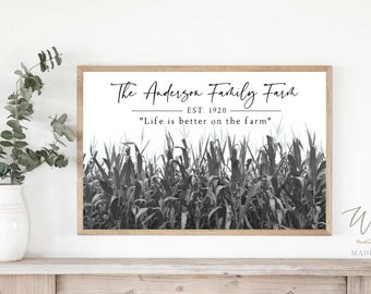 Personalized Farm Sign, Personalized Corn Field Sign, Custom Farm Sign, Life is Better on the Farm, Farmer Gift Idea, Gift for Farmer