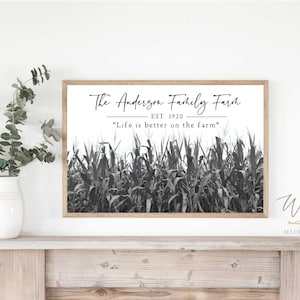 Personalized Farm Sign, Personalized Corn Field Sign, Custom Farm Sign, Life is Better on the Farm, Farmer Gift Idea, Gift for Farmer