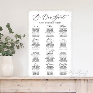 Wedding Seating Chart Sign, Acrylic Wedding Seating Chart, Be Our Guest, Custom Seating Chart Sign