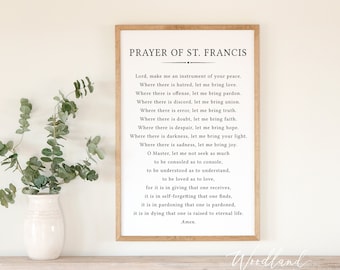 Prayer of St. Francis Sign, Saint Francis Prayer Wall Art