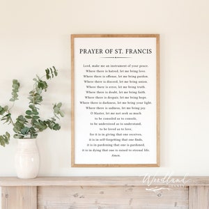 Prayer of St. Francis Sign, Saint Francis Prayer Wall Art