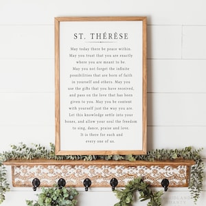 St. Therese of Lisieux Quote Framed Sign