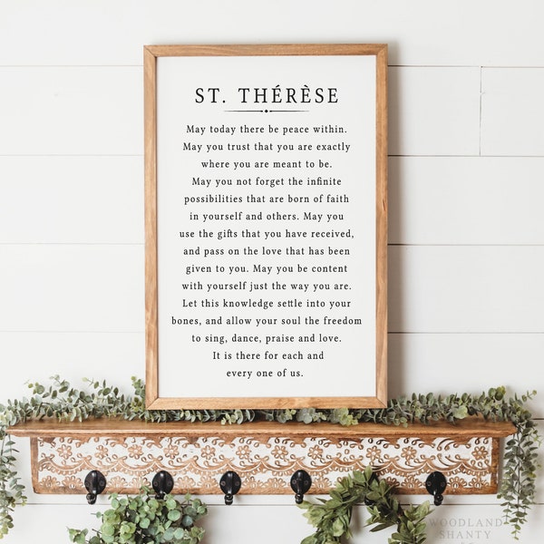 St. Therese of Lisieux Quote Framed Sign