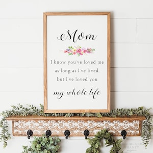 Mothers Day Sign, 12x8, Gift for Mom, Mom Birthday Gift, Grandma Gift, Mothers Day Gift Idea, Framed Mom Quote, Mother's Day Gift Idea image 1