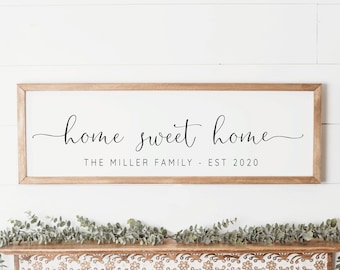 Home Sweet Home Sign | Housewarming Gift | Personalized Gift | Farmhouse Decor | Farmhouse Wall Decor | Home Decor | Personalized Gift