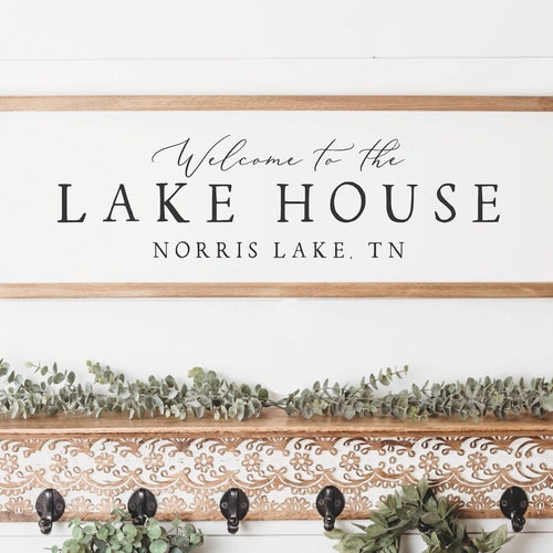 to the Lake House Sign Custom Lake House Decor Etsy
