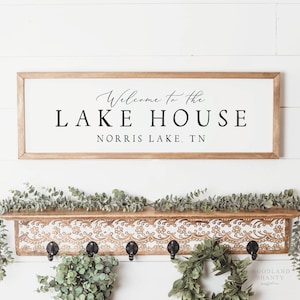 Welcome to the Lake House Sign, Custom Lake House Decor