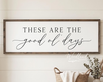 These are The Good ol' Days Framed Sign