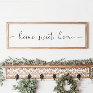 Home Sweet Home Sign, Entryway Sign, Foyer sign,  Living Room Sign, Farmhouse Wall Decor