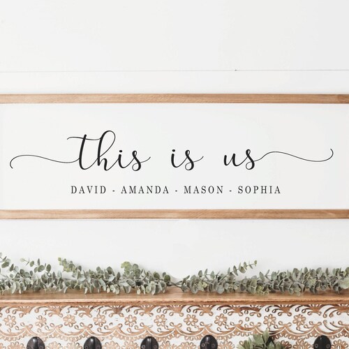 Personalized This is Us Sign Wood Sign Housewarming Gift Etsy