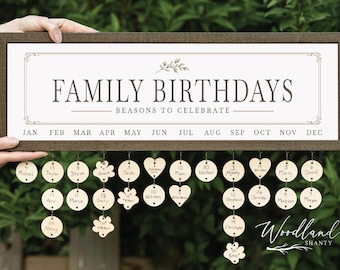 Family Birthday Reasons to Celebrate Sign, Mothers Day Christmas Gift for Moms and Grandmas