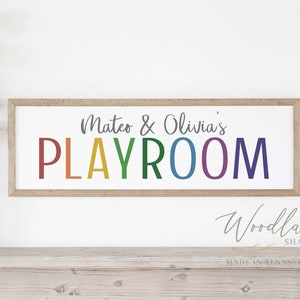 Personalized Playroom Sign with Names