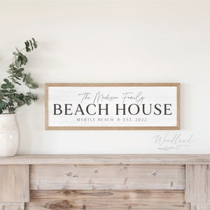 Beach House Sign, Personalized Beach House Sign with Location and Established Year, Beach House Decor, Beach House Art, Custom Beach Sign