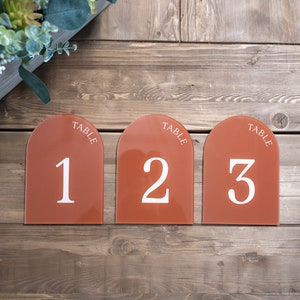 Arched Table Numbers, Wedding Table Numbers, Wedding Table Decor, Table Numbers, Arch Wedding Decor, Acrylic Table Numbers