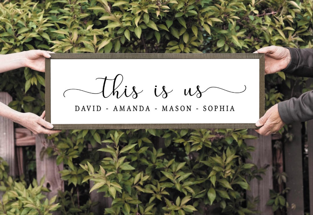 This is Us Framed Sign Personalized With Family Names, Gift for Mom - Etsy