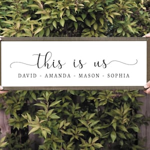 This is Us Framed Sign Personalized with Family Names, Gift for Mom