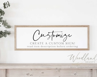 Custom Framed Quotes, Custom Framed Sign, Create Your Own Custom Framed Sign, Custom Sign, Custom Wedding Sign, Create A Custom Sign