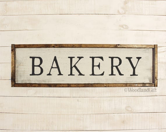 Bakery Sign Bakery Art Bakery Wood Sign Rustic Vintage | Etsy