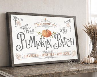 Fall Pumpkin Patch Sign, Farmhouse Fall Sign, Fall Decor, Modern Farmhouse Fall Decor, Fairytale Pumpkin Wall Art, Fall Wall Art