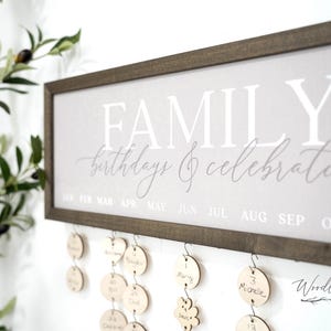 Family Birthdays and Celebrations Board Sign, Family Birthday Calendar Sign, Family Sign, Perpetual Birthdays Calendar, Mom Grandparent Gift