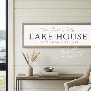 Personalized Lake House Sign, Custom Lake House Decor