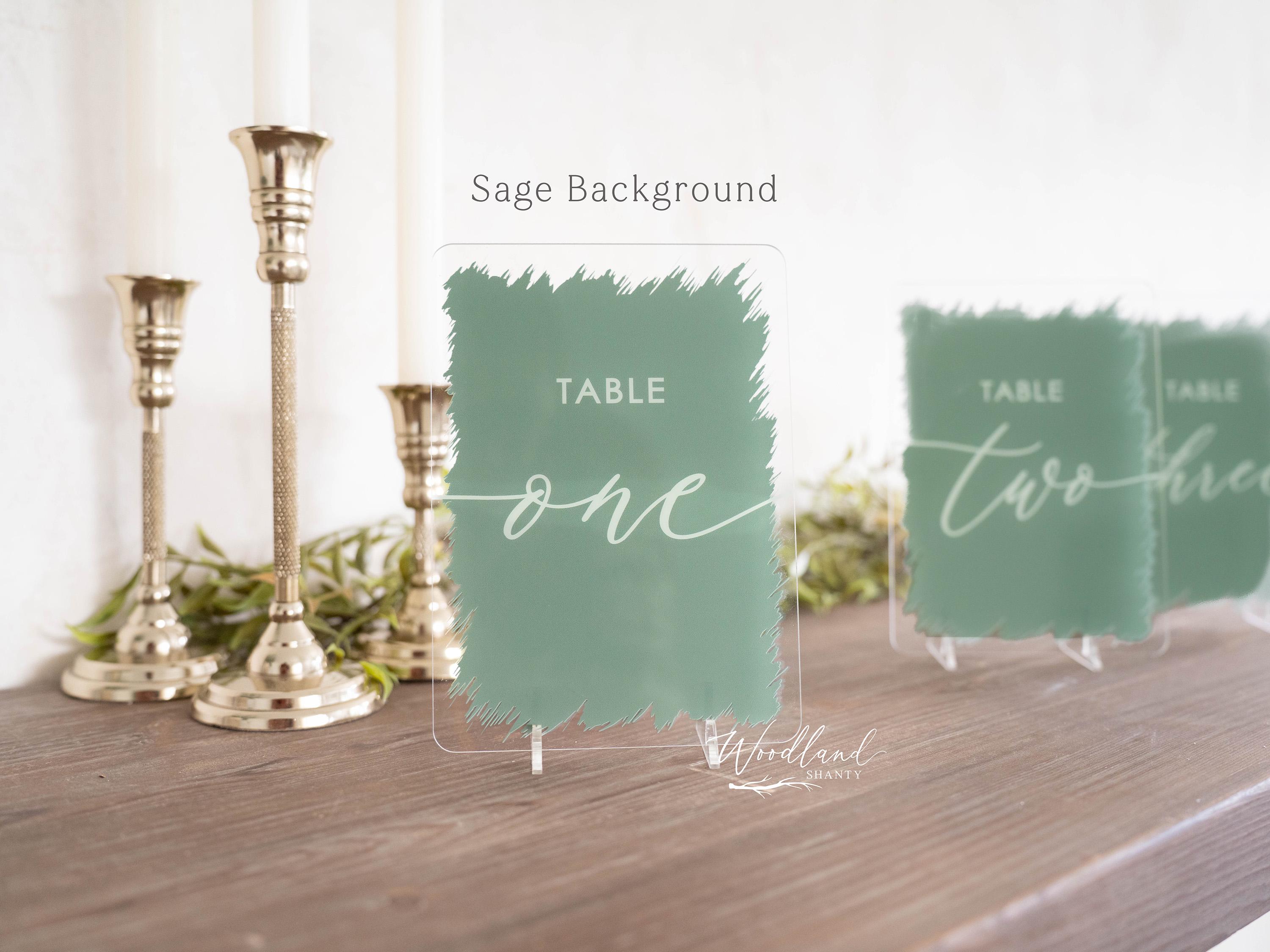 Brushed Acrylic Table Numbers, Wedding Table Numbers, Wedding Table ...