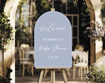 Personalized Arch Welcome to Baby Shower Sign on Acrylic, Modern Minimalist Rustic Classic Custom Baby Shower Decor