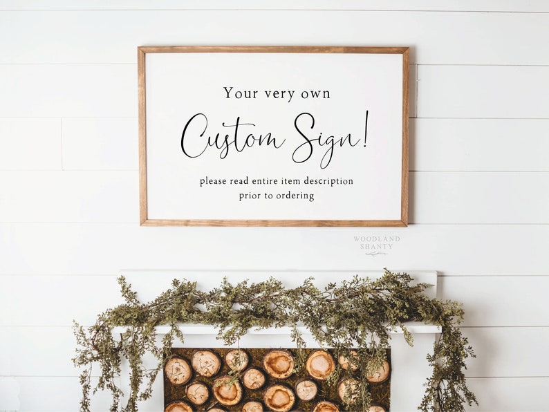 Custom Framed Quotes Custom Framed Sign Create Your Own Etsy