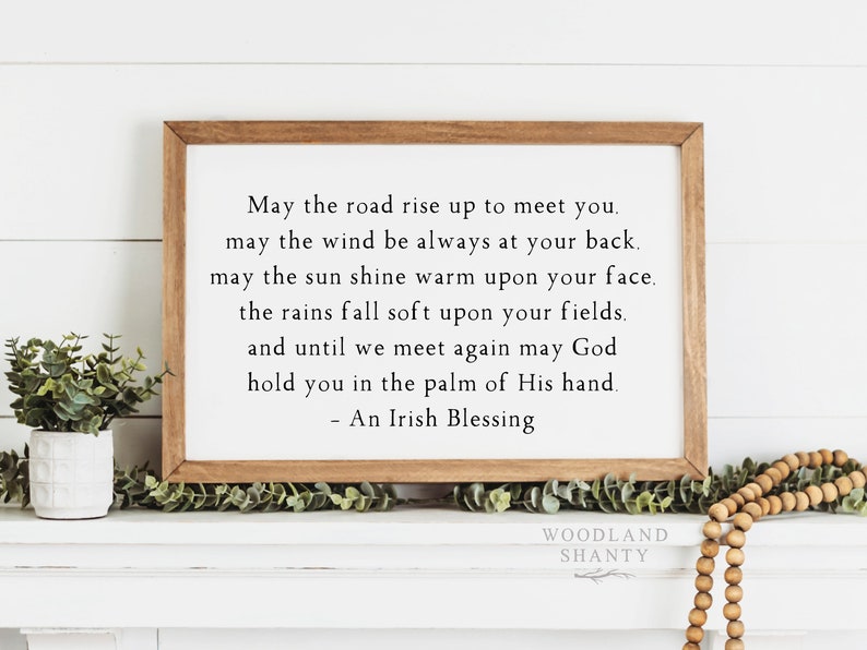 May the Road Rise up to Meet You Irish Blessing Sign St. - Etsy