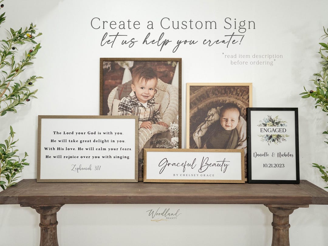 Custom Framed Quotes, Custom Framed Sign, Create Your Own Custom Framed ...