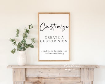 Custom Framed Quotes, Custom Framed Sign, Create Your Own Custom Framed Sign, Custom Sign, Custom Wedding Sign, Create A Custom Sign