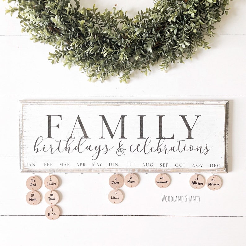 Family Birthday Board | Family Birthdays and Celebrations Board Sign | Birthday Board | Family Birthday Calendar Sign | Family Sign