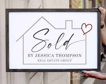 Sold Sign for Realtor, Realtor Sold Sign, Realtor Closing Sign, Real Estate Closing Sign