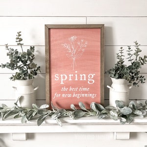 Flowers Spring Sign | Spring Decor | Farmhouse Spring Decor