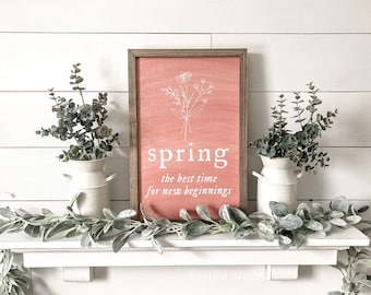 Flowers Spring Sign | Spring Decor | Farmhouse Spring Decor