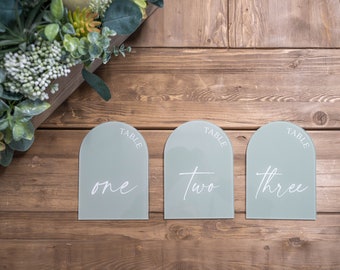 Arched Table Numbers, Wedding Table Numbers, Wedding Table Decor, Table Numbers, Arch Wedding Decor