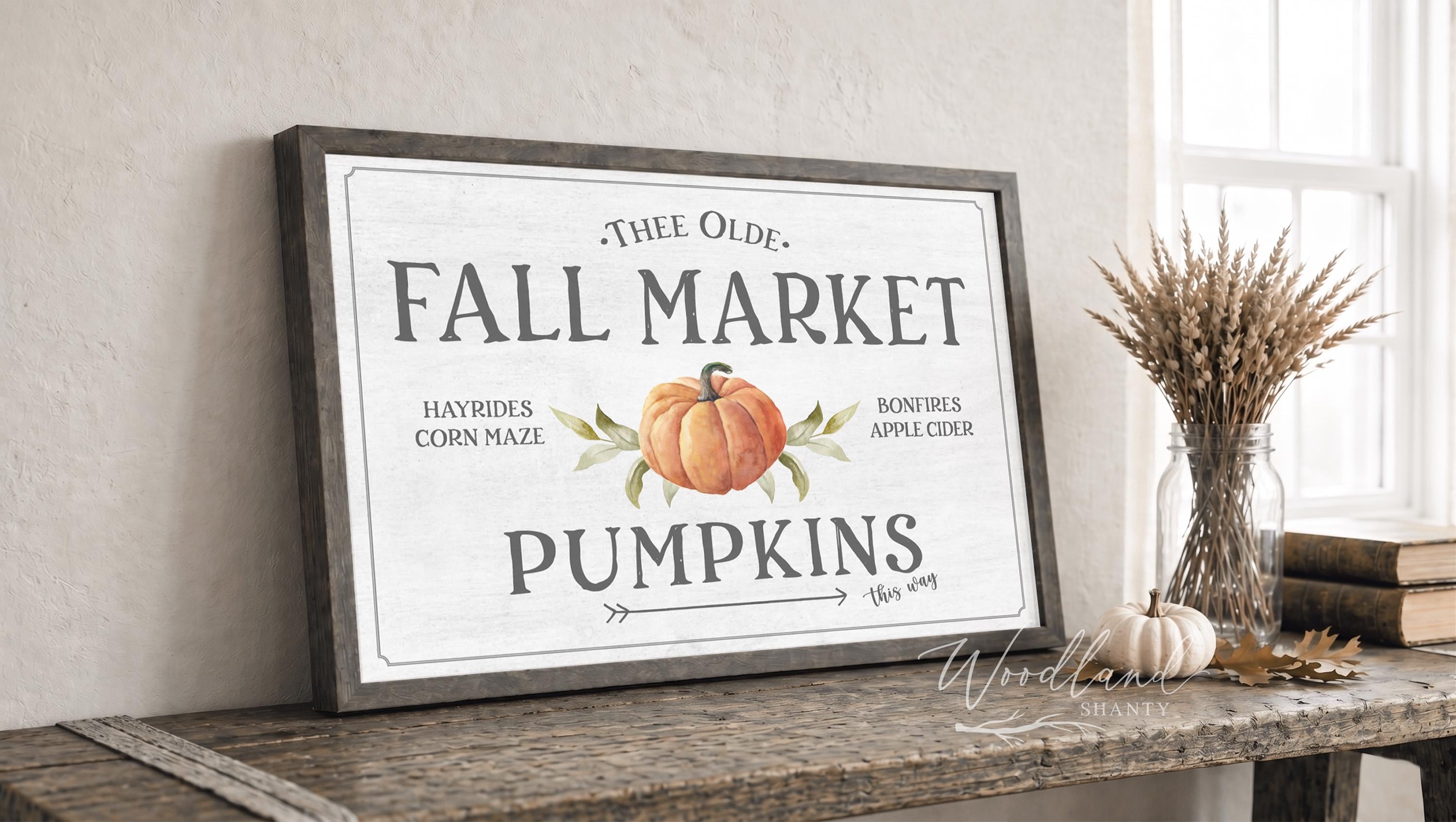 Fall Market Sign, Farmhouse Fall Sign, Fall Decor, Modern Farmhouse ...