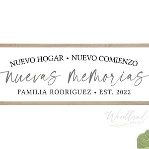 Spanish Family Name New Home Sign, Spanish Housewarming Gift, Spanish Family Name Sign, Gift for Spanish Family,