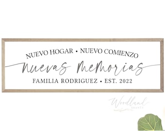 Spanish Family Name New Home Sign, Spanish Housewarming Gift, Spanish Family Name Sign, Gift for Spanish Family,