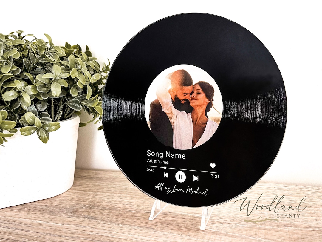 Acrylic Record Photo Song Sign Plaque, Custom Anniversary Gift, Gift