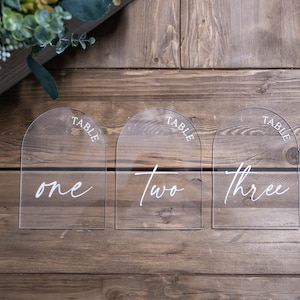 Arched Table Numbers, Wedding Table Numbers, Wedding Table Decor, Table Numbers, Arch Wedding Decor