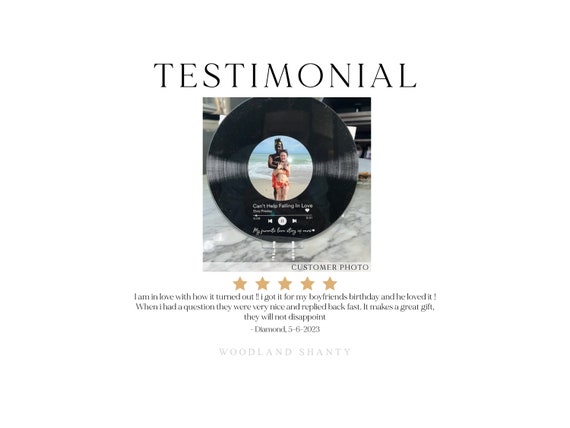 Disque Vinyle Personnalisé DBLXYAN - Photo Personnalisée, Cadeau Couple Anniversaire