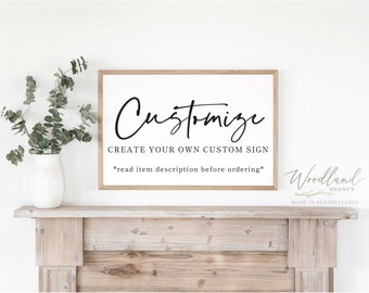 Custom Framed Quotes, Custom Framed Sign, Create Your Own Custom Framed Sign, Custom Sign, Custom Wedding Sign, Create A Custom Sign