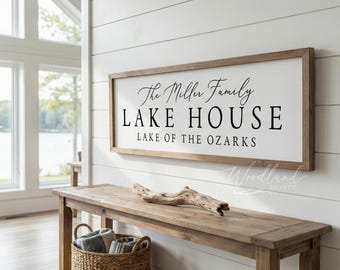 Personalized Lake House Sign, Custom Lake House Decor