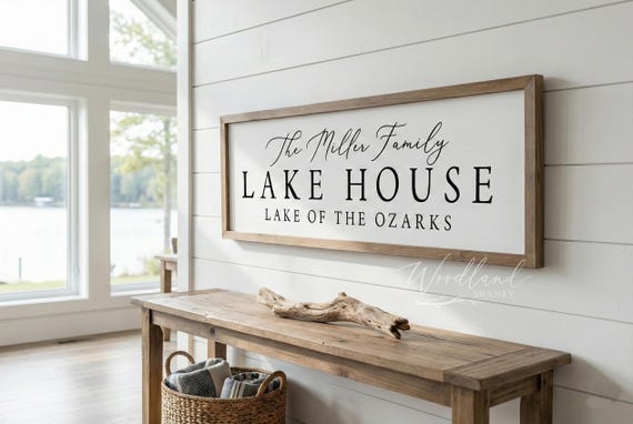 Personalized Lake House Sign, Custom Lake House Decor